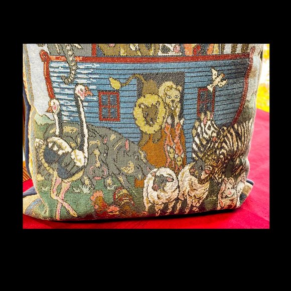 ▪️VTG▪️Noah's Ark Embroidered Tapestry Accent Pillow - Picture 4 of 7